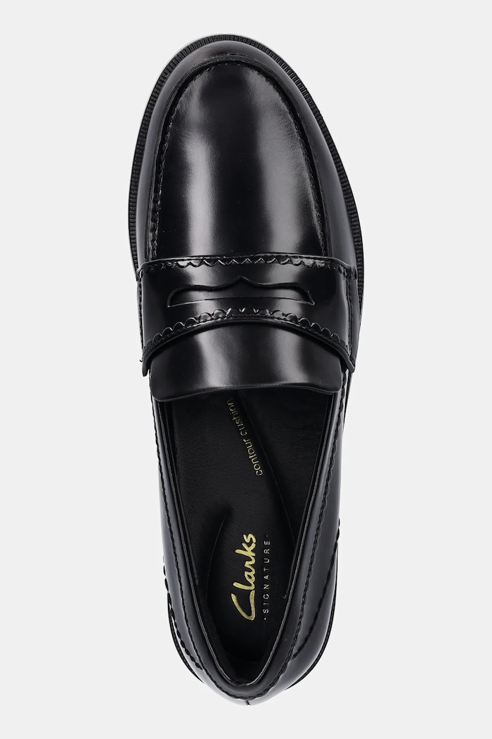 Кожени мокасини Clarks Originals Straven Edge черен 26181277