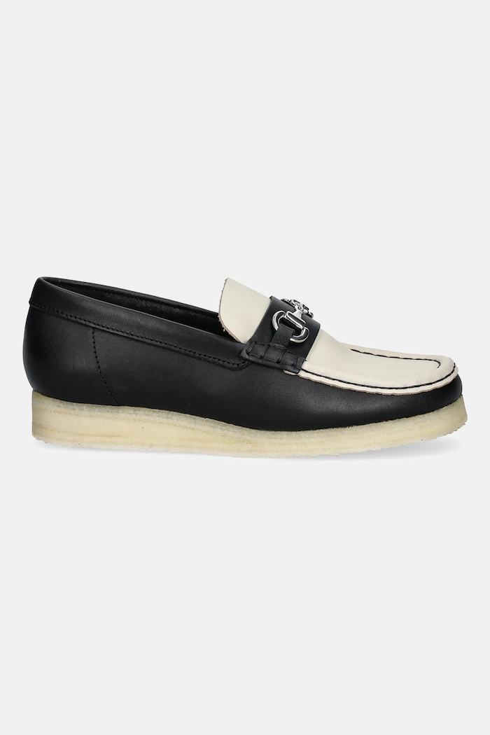Кожаные мокасины Clarks Originals Wallabee Loafer HBIT 26181122 чёрный SS25