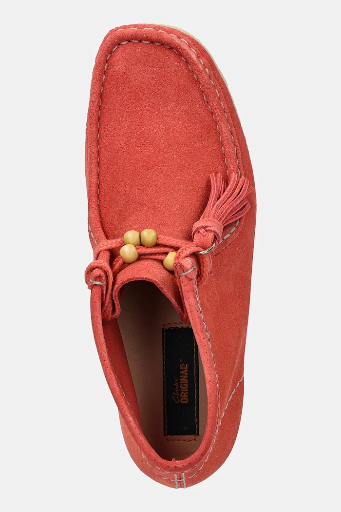 Clarks Originals półbuty zamszowe Wallabee Boot pomarańczowy 26181112