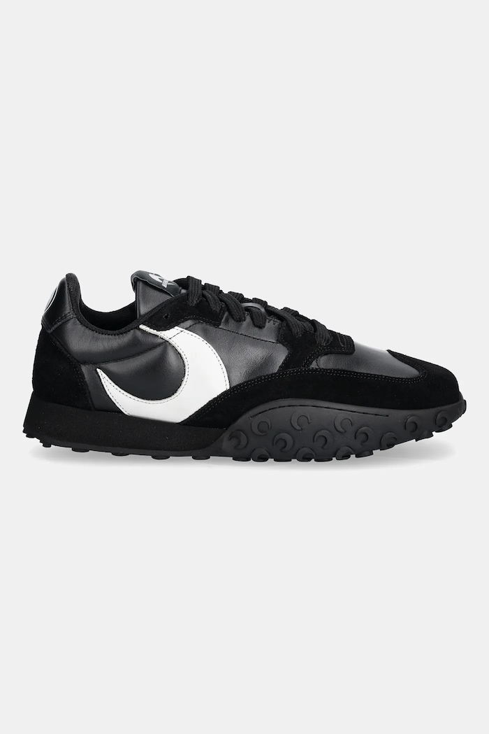 Marine Serre leather sneakers Suede Leather MS Rise WFW006A.CLEA0009 black SS25
