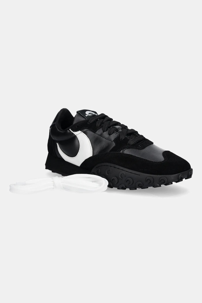 Marine Serre leather sneakers Suede Leather MS Rise WFW006A.CLEA0009 black