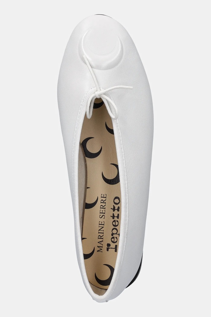 Кожени балеринки Marine Serre Lilouh Soft Nappa MS x Repetto бял WFW053A.RLEA0032