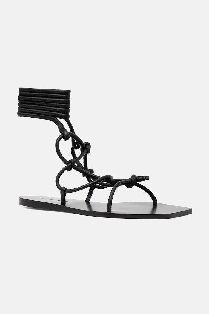Kožené sandále Rick Owens Lilies Penta usňová koža čierna LI01E4808.LLP.09