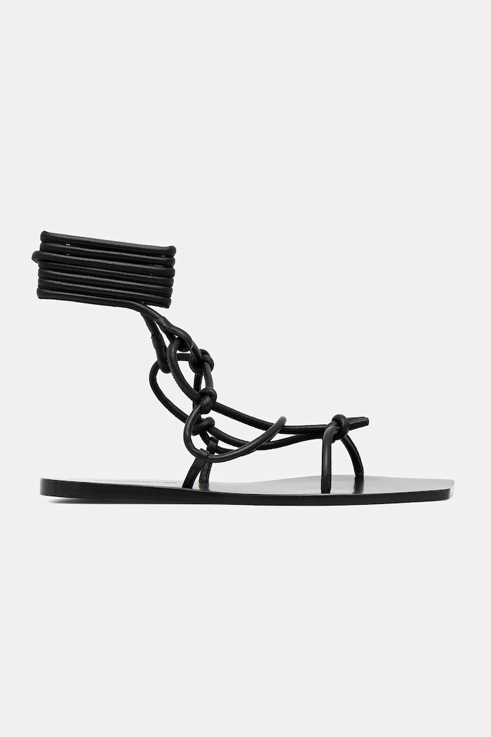 Kožené sandále Rick Owens Lilies Penta LI01E4808.LLP.09 čierna SS25