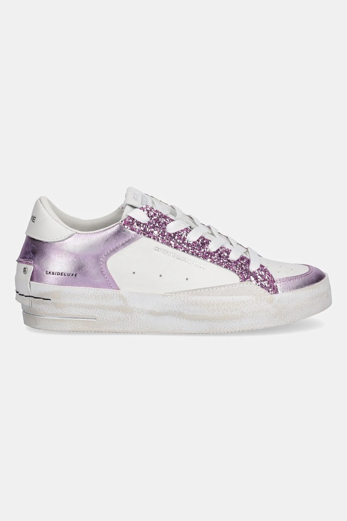 Crime London bőr sportcipő SK8 DELUXE WEDGE 20133PP7 lila SS25