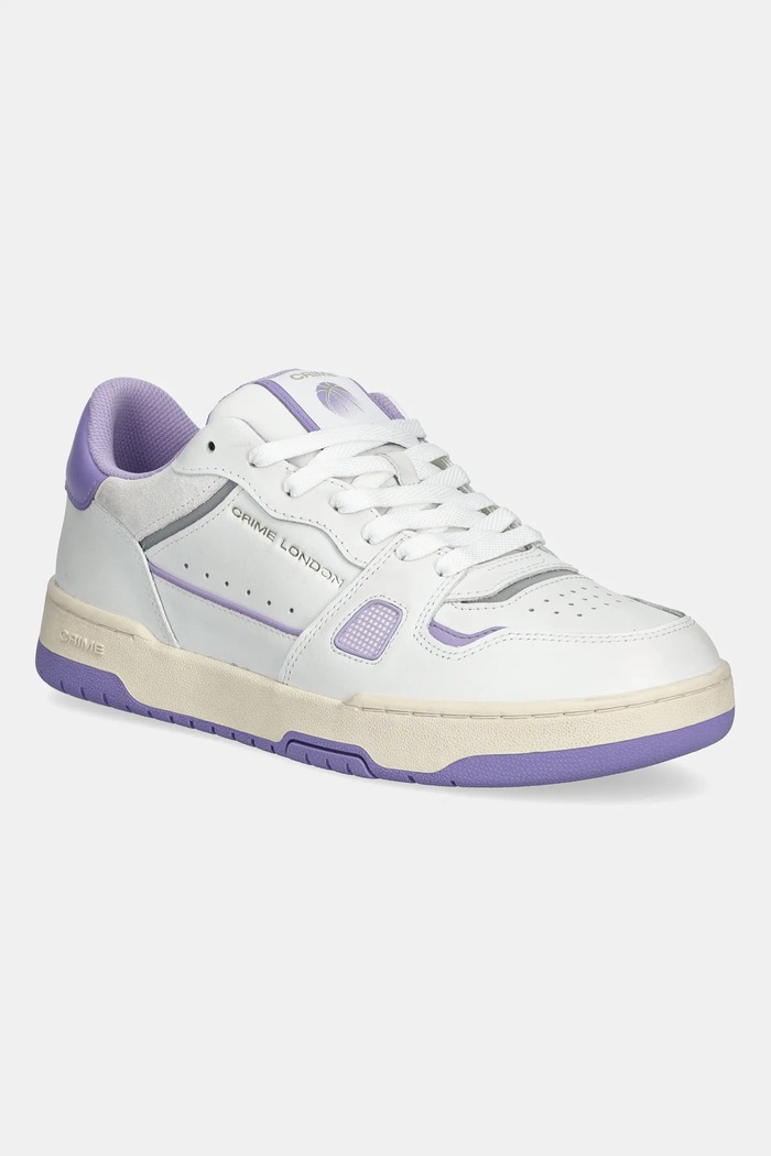 Crime London sneakers din piele BASKET plată alb 28302AA6
