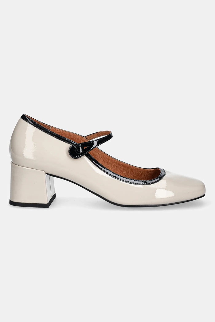Kožené lodičky Jonak DONZAI VERNIS 3800251 béžová SS25