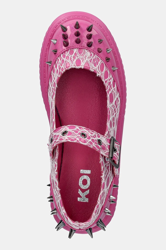 Baleriny Candyfloss Demon Spiked Stomper Koi Footwear AK49 różowy