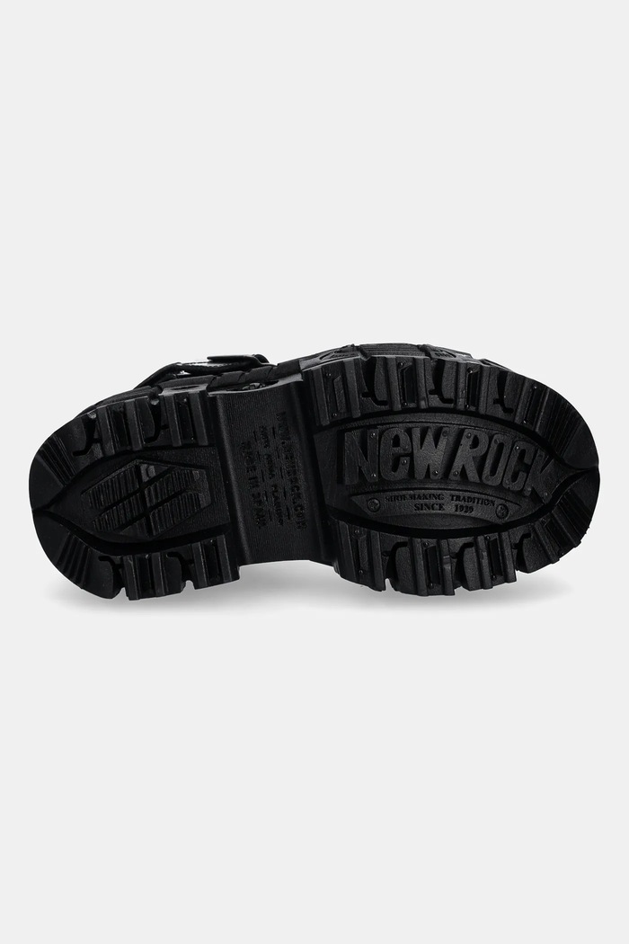 New Rock leather sandals ANTIK M.BIOS101.C23 black