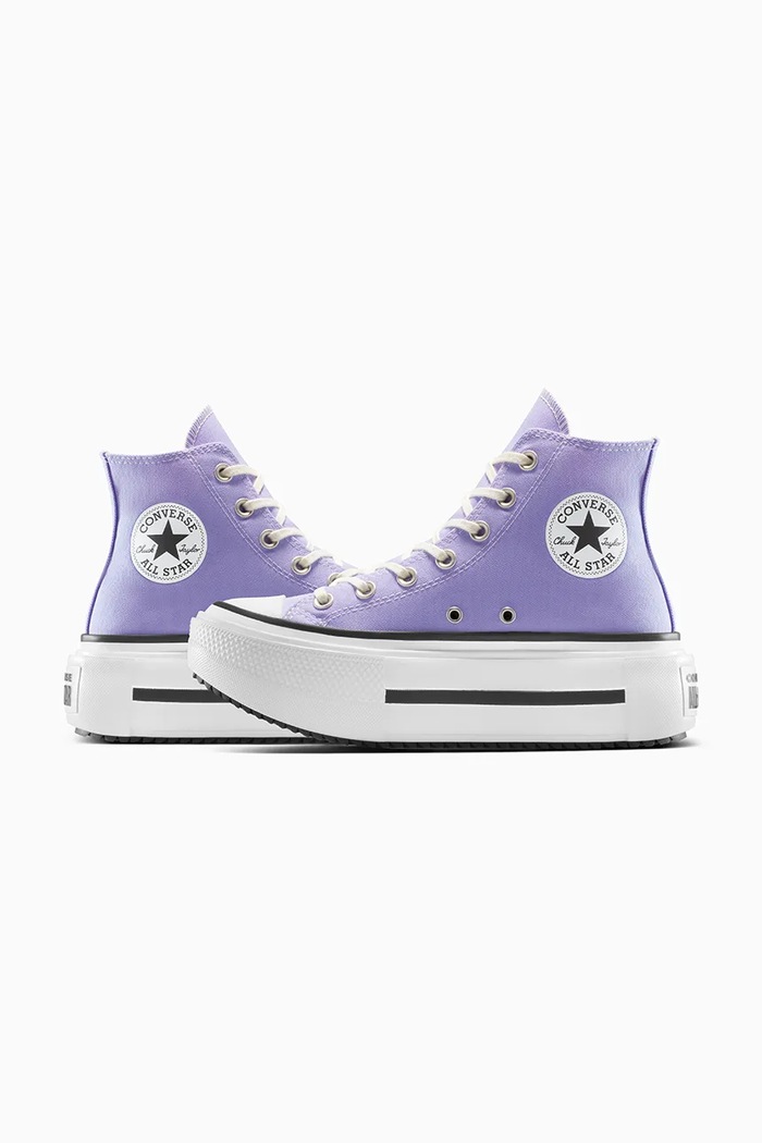 Converse teniși Chuck Taylor All Star Lift Double Stack violet A15206C