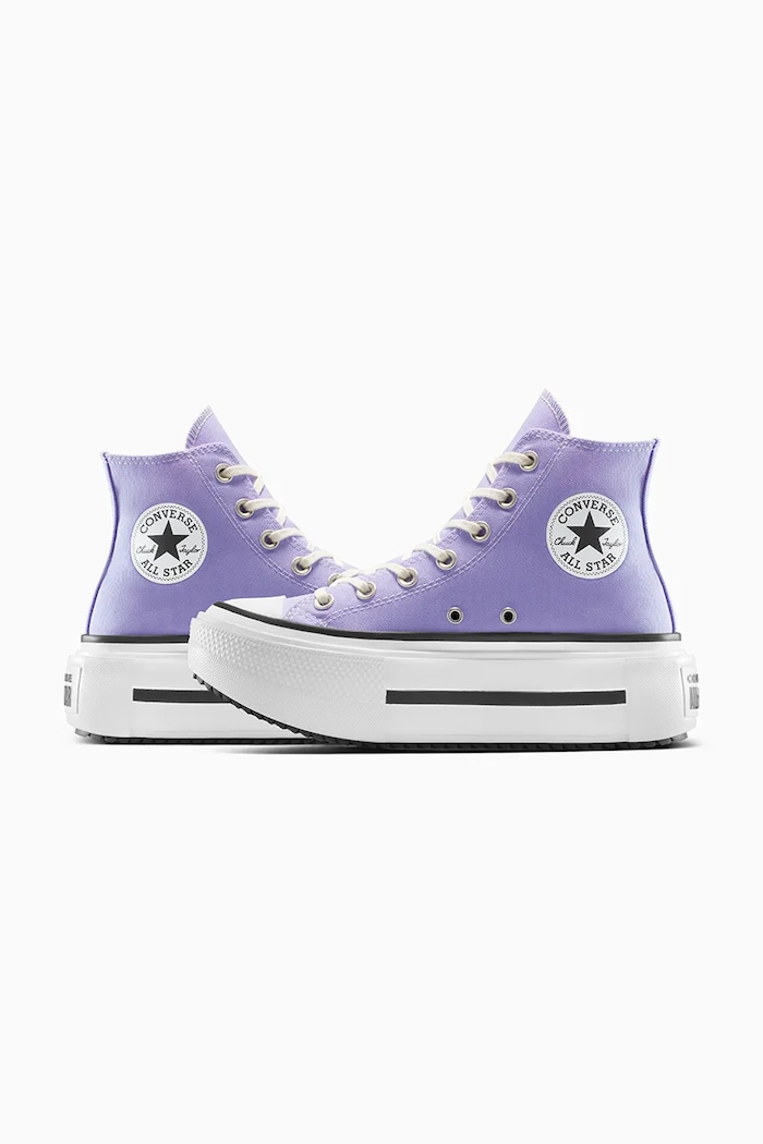 Converse teniși Chuck Taylor All Star Lift Double Stack violet A15206C