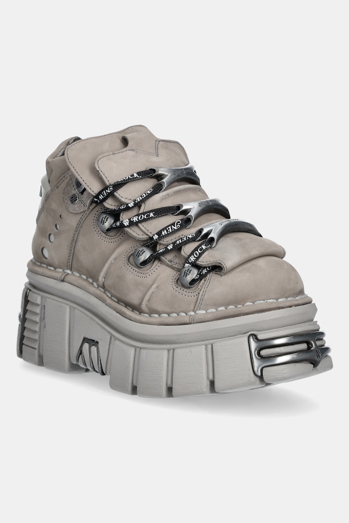 Nubuck sneakers New Rock υψηλό γκρί M.106.C185