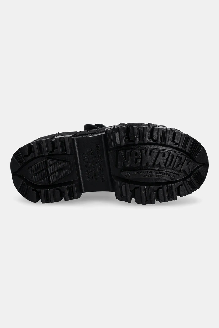 New Rock buty skórzane Floater Plata, Tank Casco Negro Sin M.106WALL.C16 srebrny