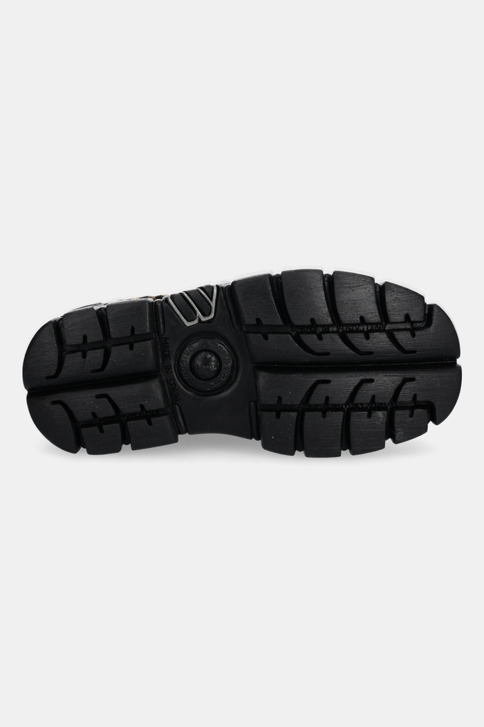 Semišové tenisky New Rock Pelo Leopardo Cuero M Tower Negro Lateral hnědá M.120N.C54