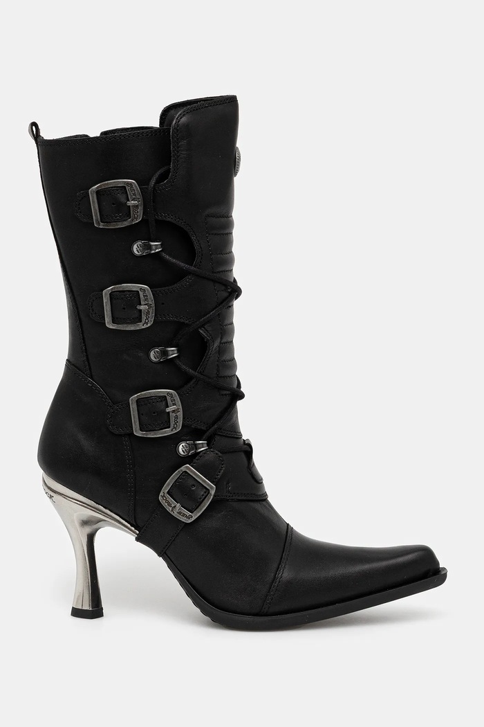 Кожени боти New Rock M.9373.S2 черен SS25