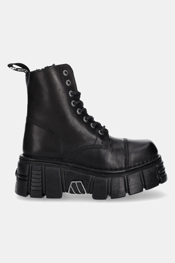 Kožne čizme New Rock Crust Negro, Tower Negro + Lateral M.NEWMILI083.S39 crna AW25
