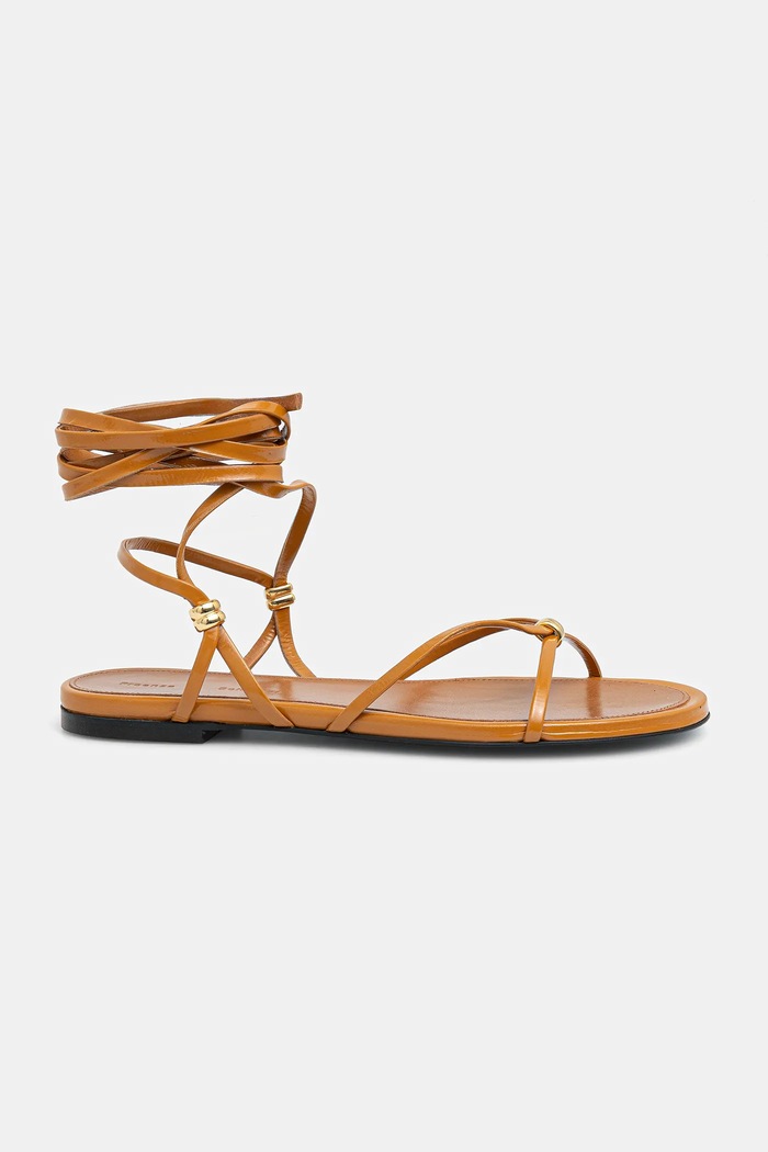 Кожени сандали Proenza Schouler Coil SH25S048.L004FR.211 кафяв SS25