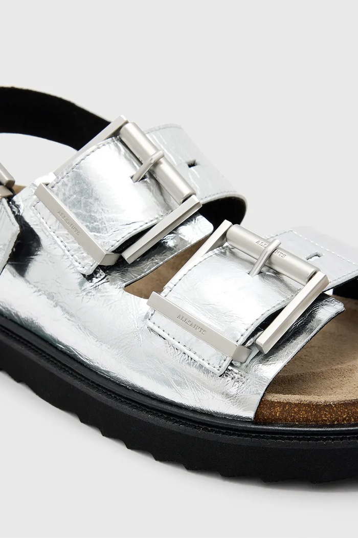 AllSaints sandali in pelle Isla Sandal argento W044FC.SLV