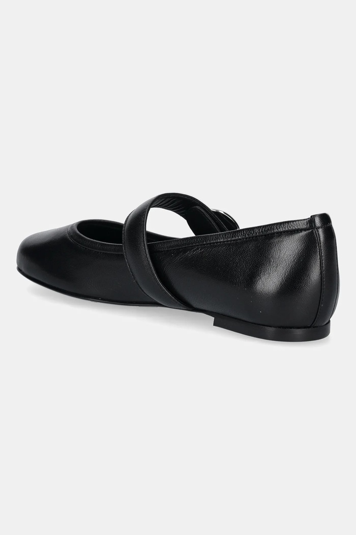 Παπούτσια Δερμάτινες μπαλαρίνες Coperni Ballerina Belt Flat COPSH74F6016 μαύρο