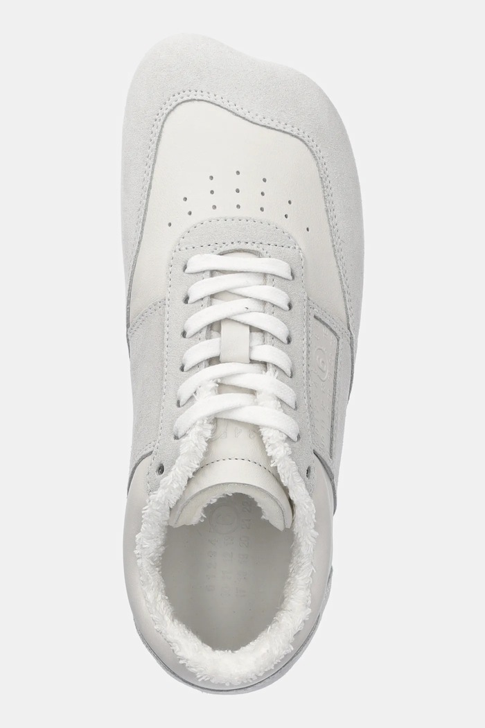 MM6 Maison Margiela sneakersy skórzane szary S66WS0106.P6435.T1003