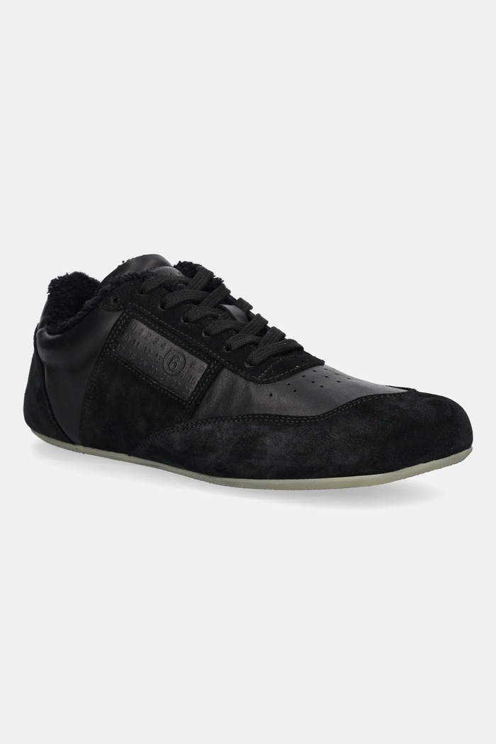 Δερμάτινα sneakers MM6 Maison Margiela δέρμα σαμουά μαύρο S66WS0106.P6435.T8013