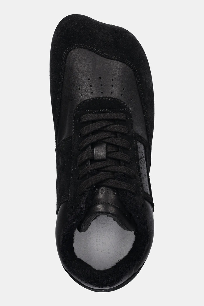 Δερμάτινα sneakers MM6 Maison Margiela μαύρο S66WS0106.P6435.T8013