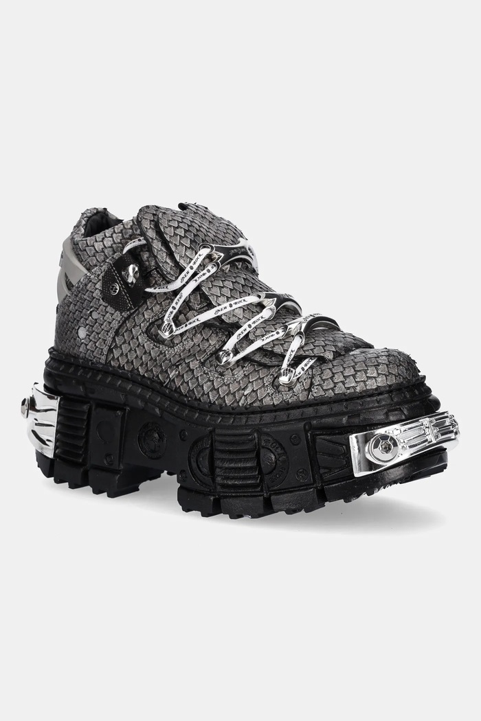 New Rock sneakersy skórzane platforma szary M.106WALL.C40