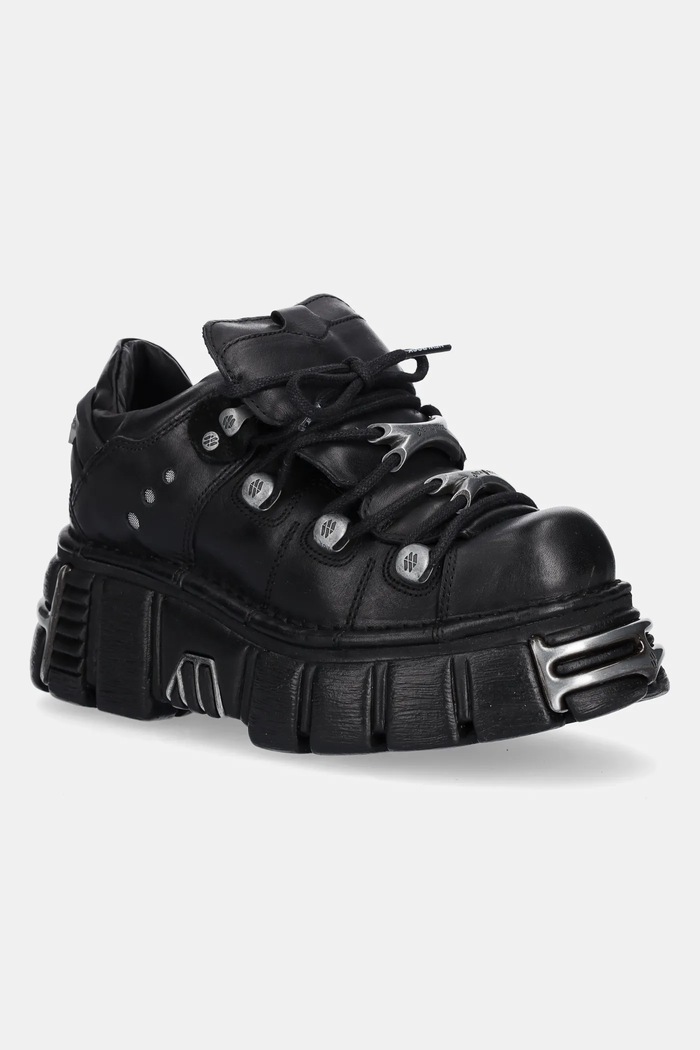 New Rock sneakers din piele platformă negru M.120N.C26