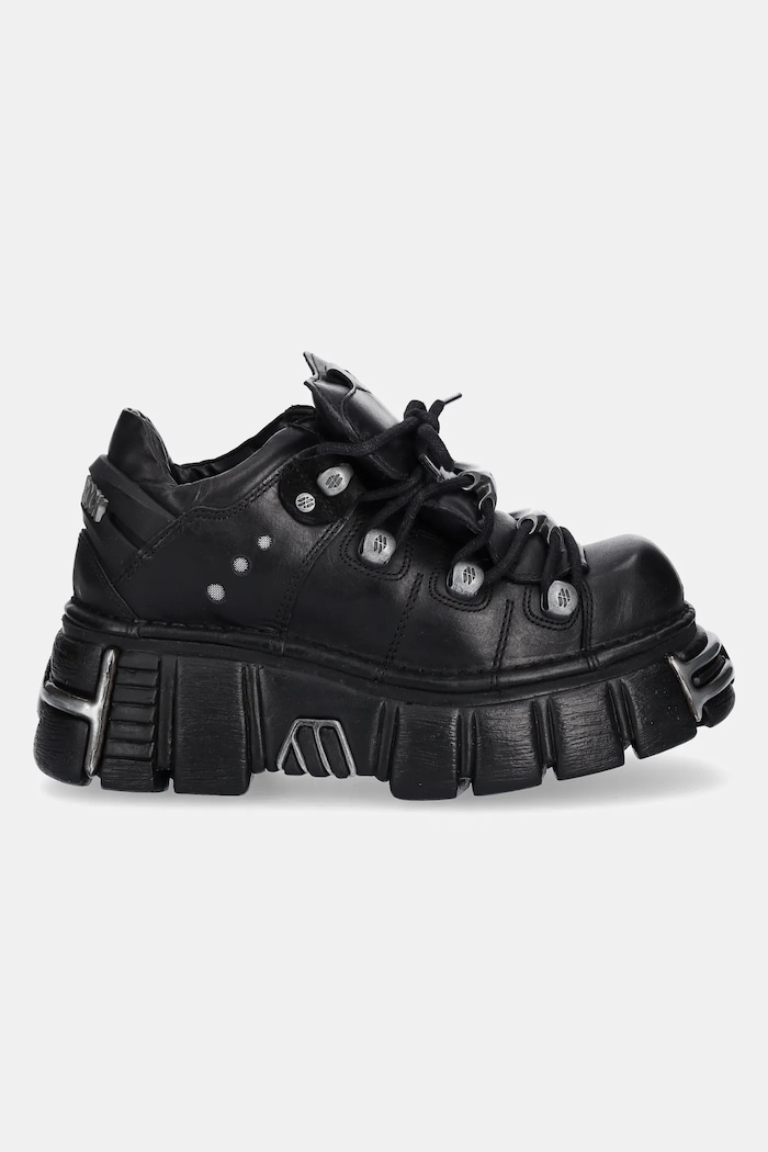 New Rock sneakers din piele M.120N.C26 negru SS25