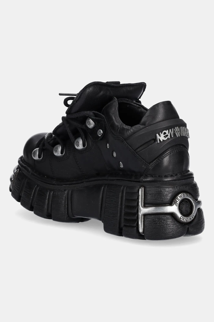 Încălțăminte New Rock sneakers din piele M.120N.C26 negru