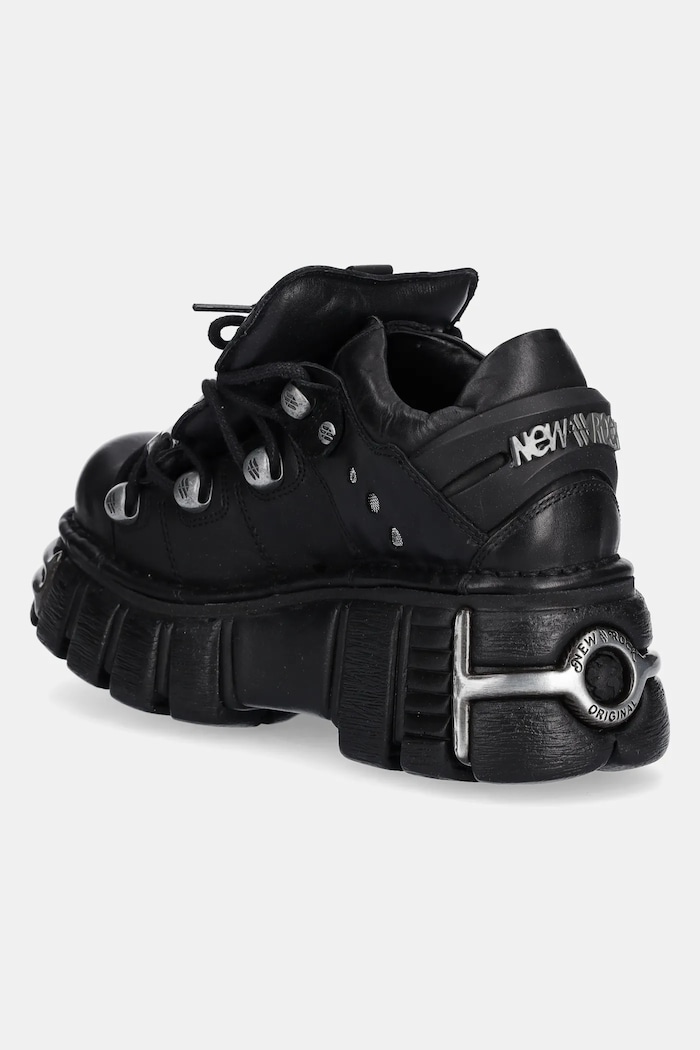 Încălțăminte New Rock sneakers din piele M.120N.C26 negru