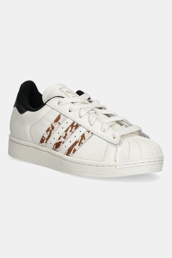 Кожени маратонки adidas Originals Superstar II W гладка кожа бежов JQ6473