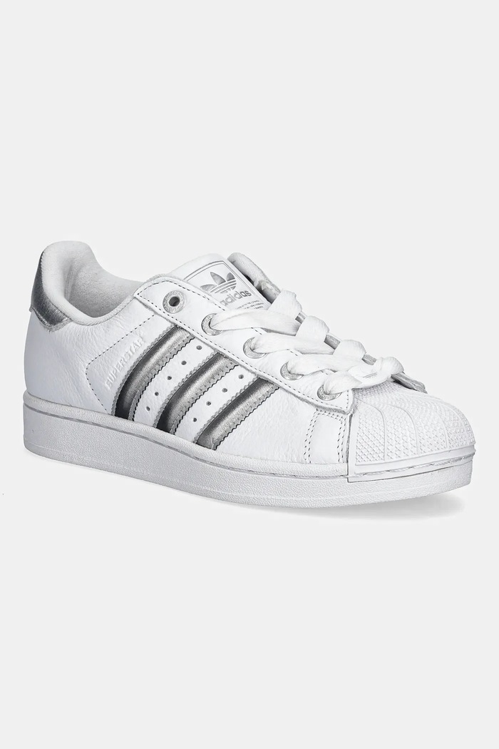 adidas Originals leather sneakers Superstar II W grain leather white JR4233