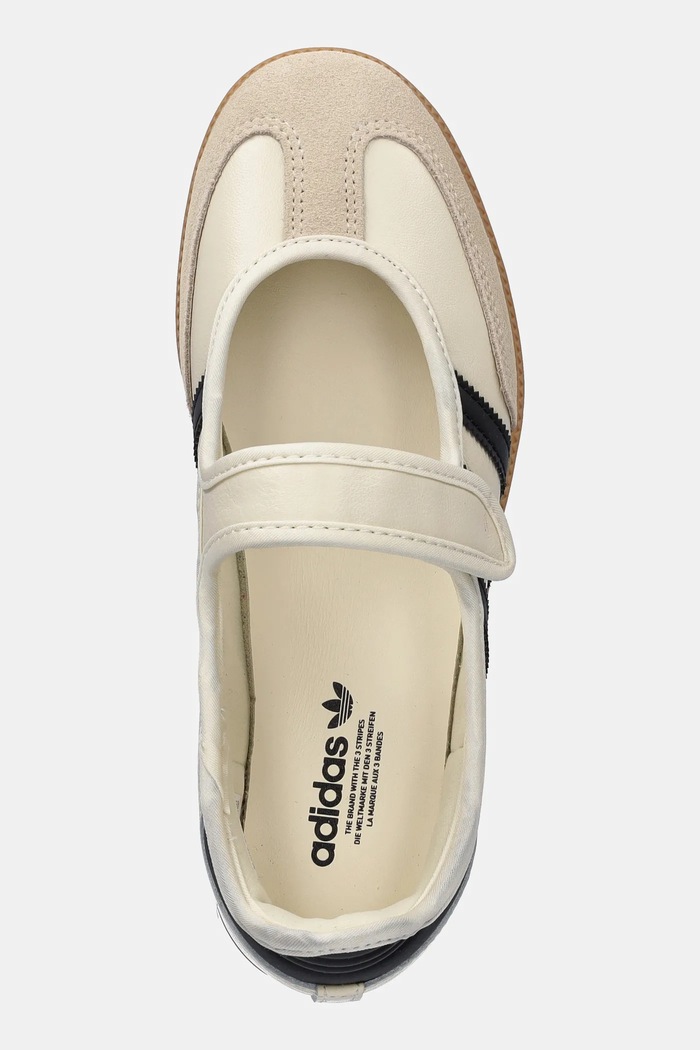 adidas Originals bőr balerina cipő Samba Jane W bézs JR7338