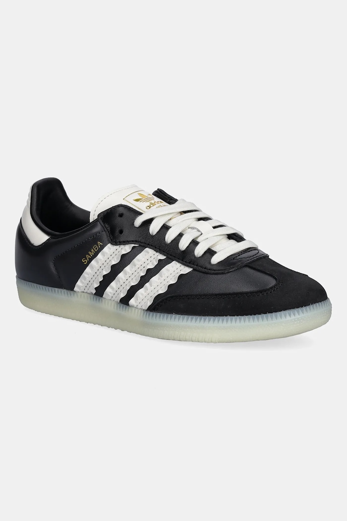 adidas Originals sneakersy skórzane Samba OG W skóra zamszowa czarny JR8831