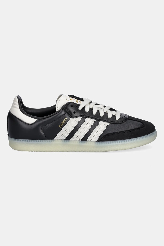 adidas Originals sneakersy skórzane Samba OG W JR8831 czarny AW25