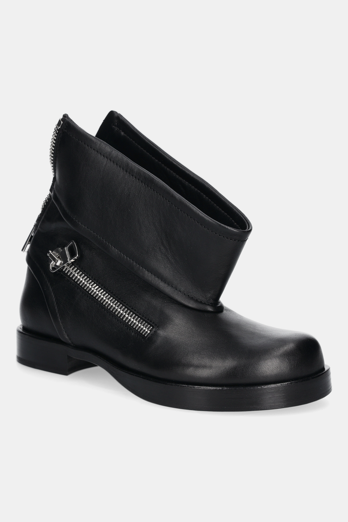 Kožené kotníkové boty JW Anderson Biker Boot nezateplené černá BT0101.LA0268