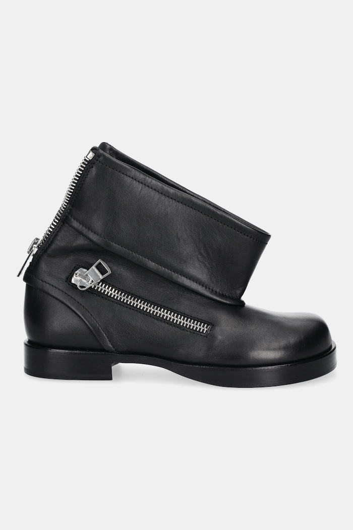 Kožené kotníkové boty JW Anderson Biker Boot BT0101.LA0268 černá SS25