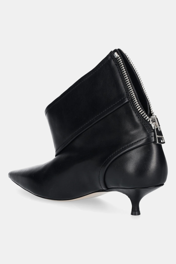 Scarpe JW Anderson stivaletti alla caviglia in pelle Biker Kitten Heel BT0105.LA0268 nero