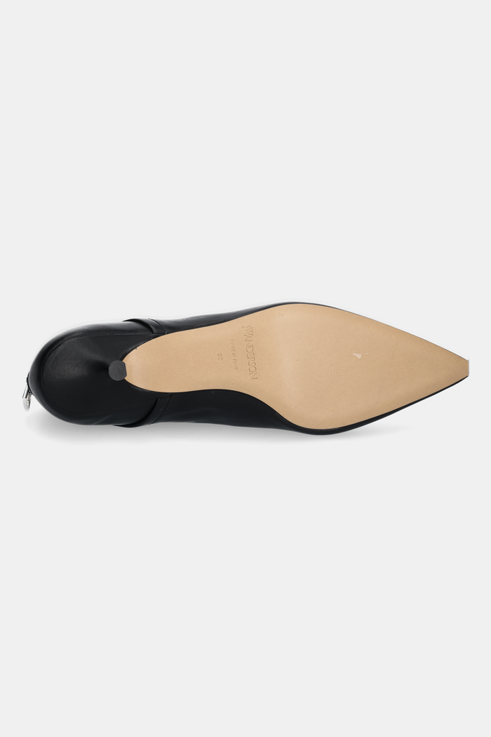 JW Anderson stivaletti alla caviglia in pelle Biker Kitten Heel BT0105.LA0268 nero