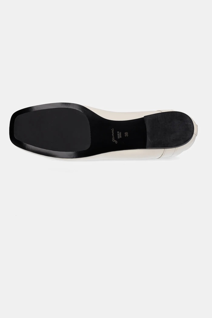 GANNI baleriny Eyelets Lace Up S2962 beżowy