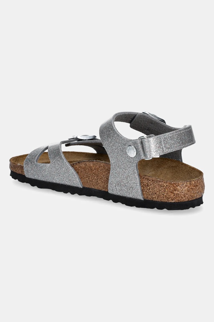 DÍVKA Dětské sandály Birkenstock Rio AS Kids 1029477.36.39 stříbrná