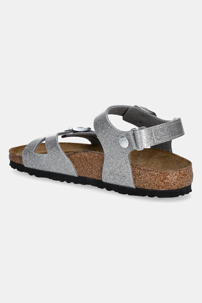 DÍVKA Dětské sandály Birkenstock Rio AS Kids 1029477.36.39 stříbrná