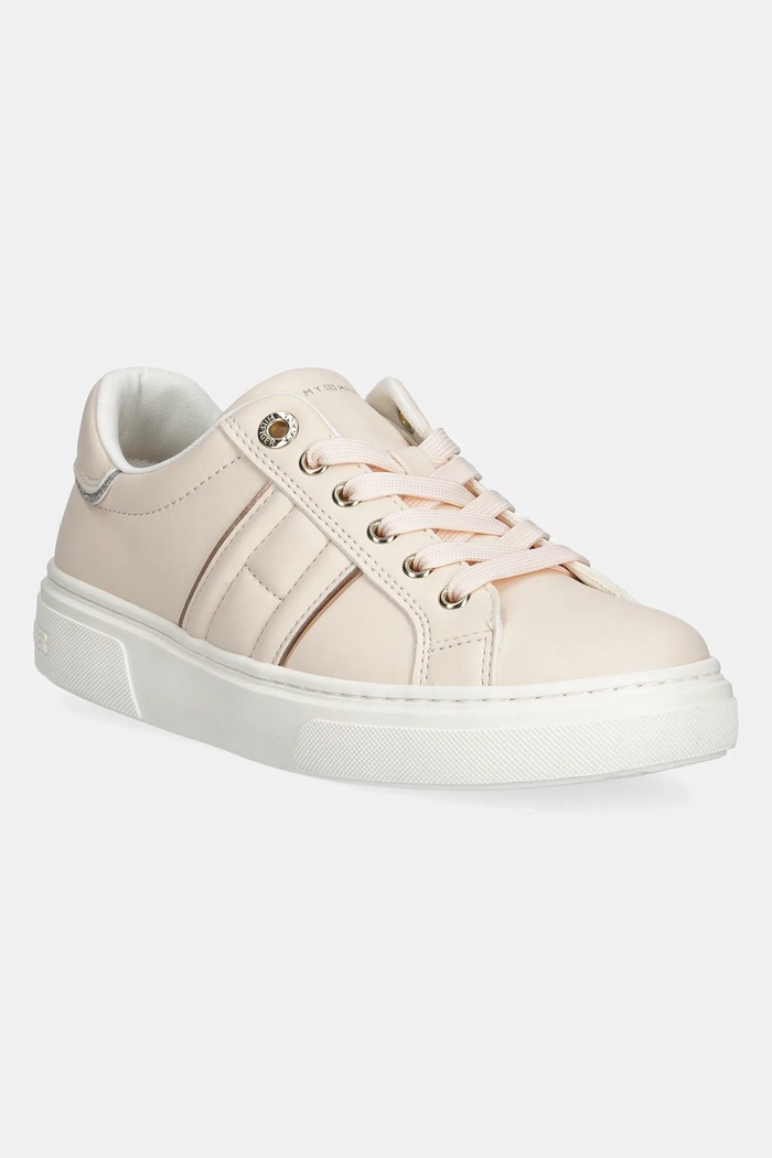 Детски маратонки Tommy Hilfiger Planet friendly бежов T3A9.33745