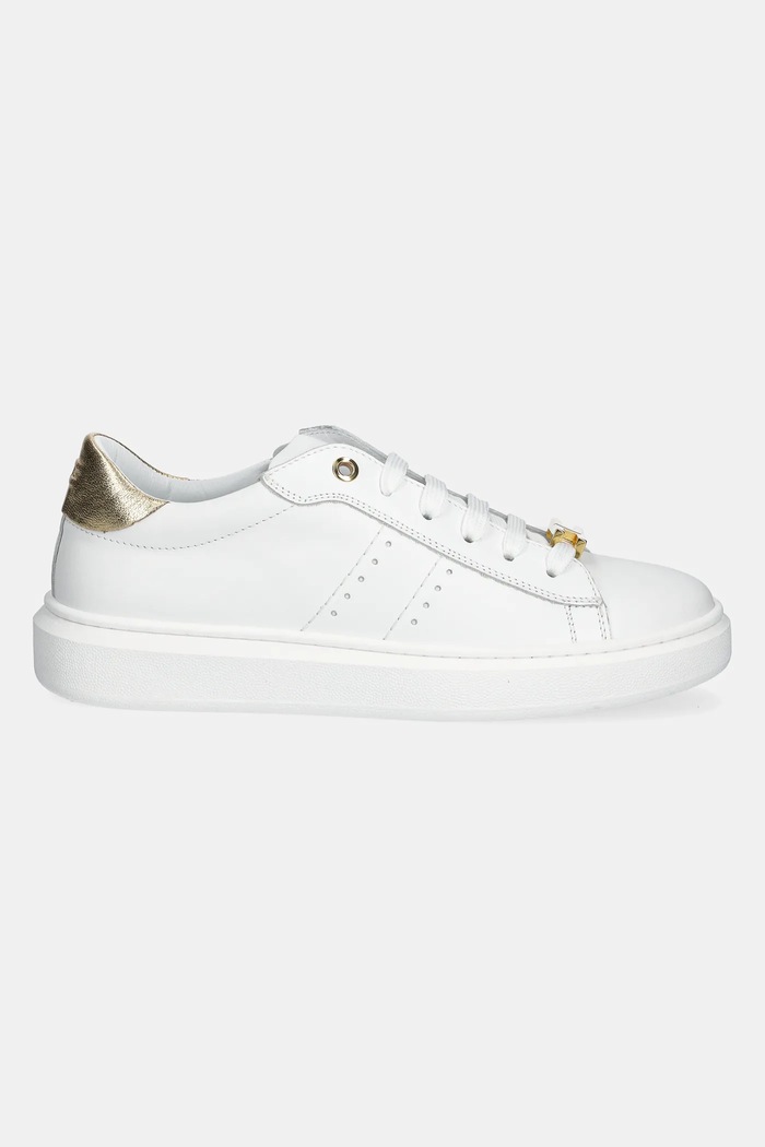 Δερμάτινα sneakers Elisabetta Franchi F4A9.E0034 λευκό SS25