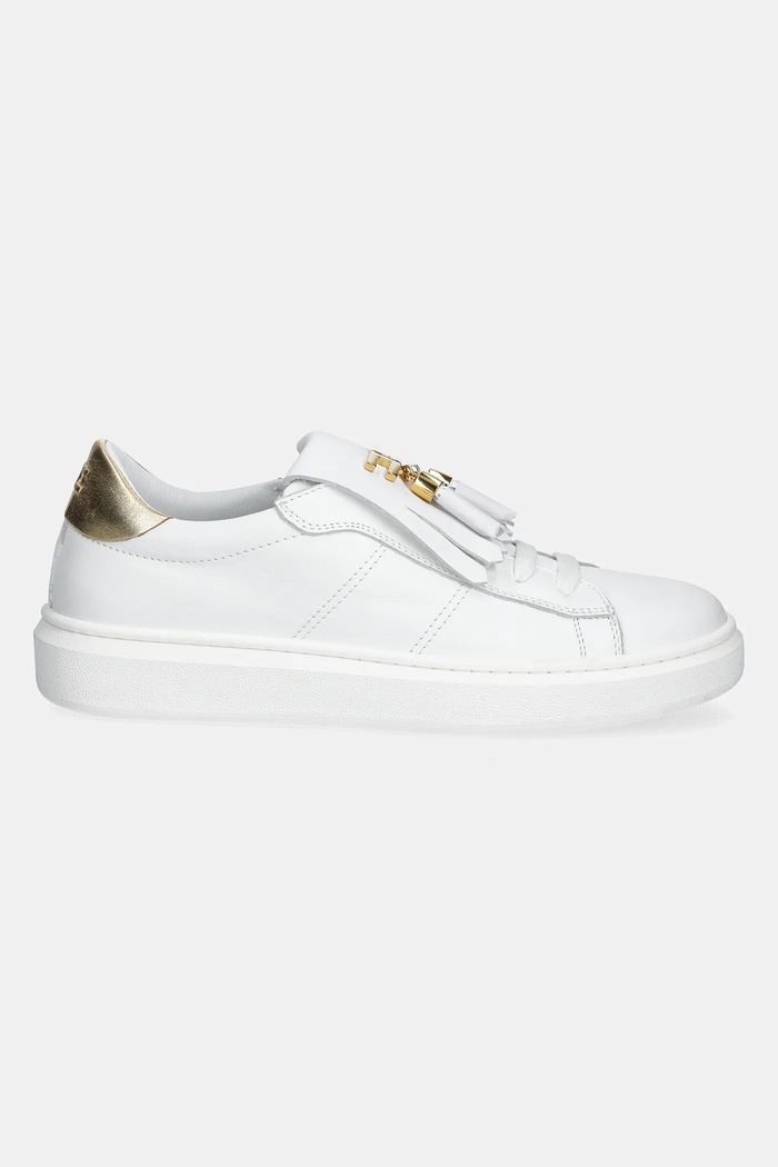 Elisabetta Franchi sneakersy skórzane dziecięce F4A9.E0232 biały SS25