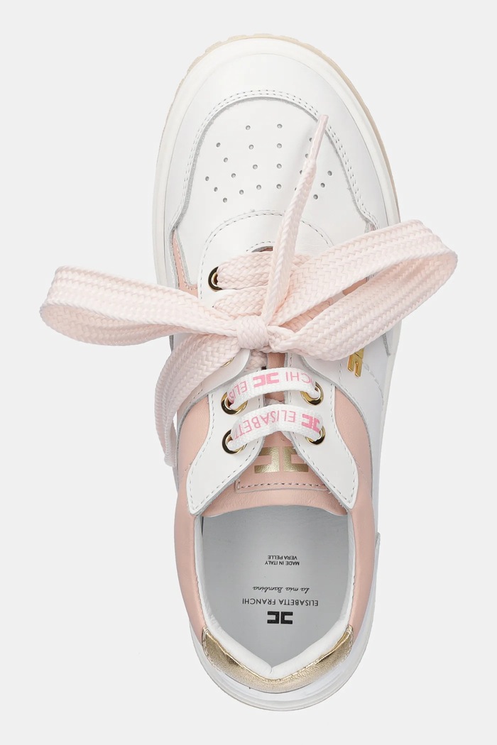 Elisabetta Franchi sneakersy dziecięce różowy F4A9.E0252.35.38