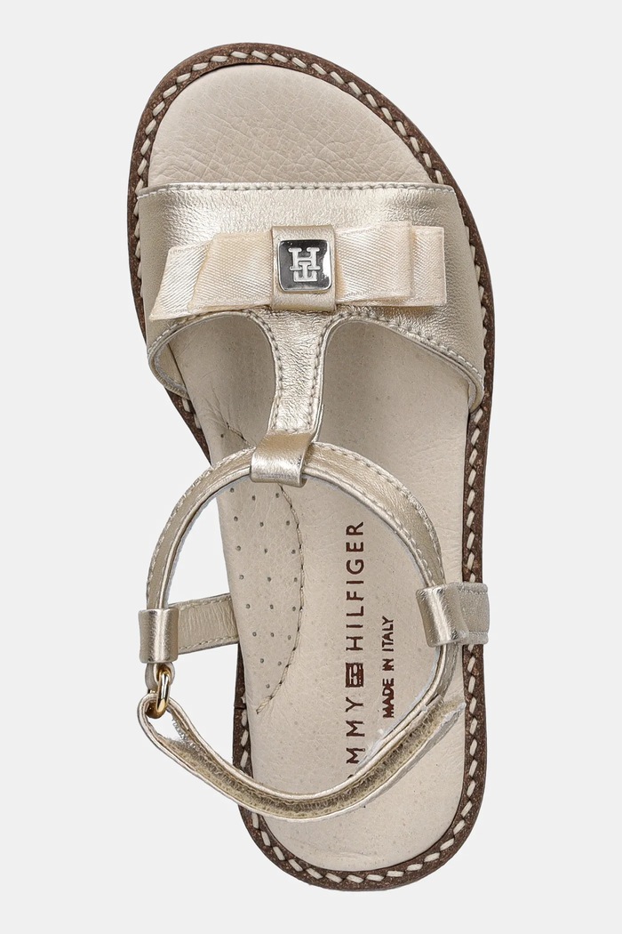 Dětské kožené sandály Tommy Hilfiger zlatá T1A2.33940.24.29