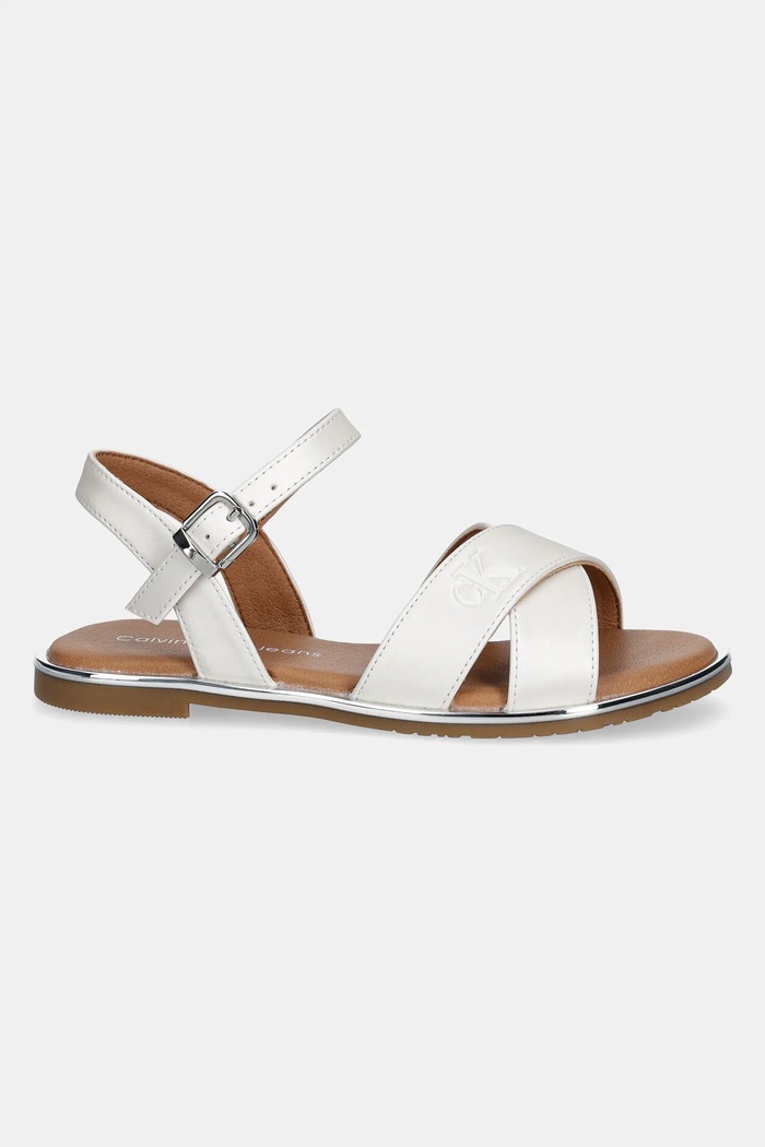 Calvin Klein Jeans sandale copii V3A2.82042.30.34 alb SS25