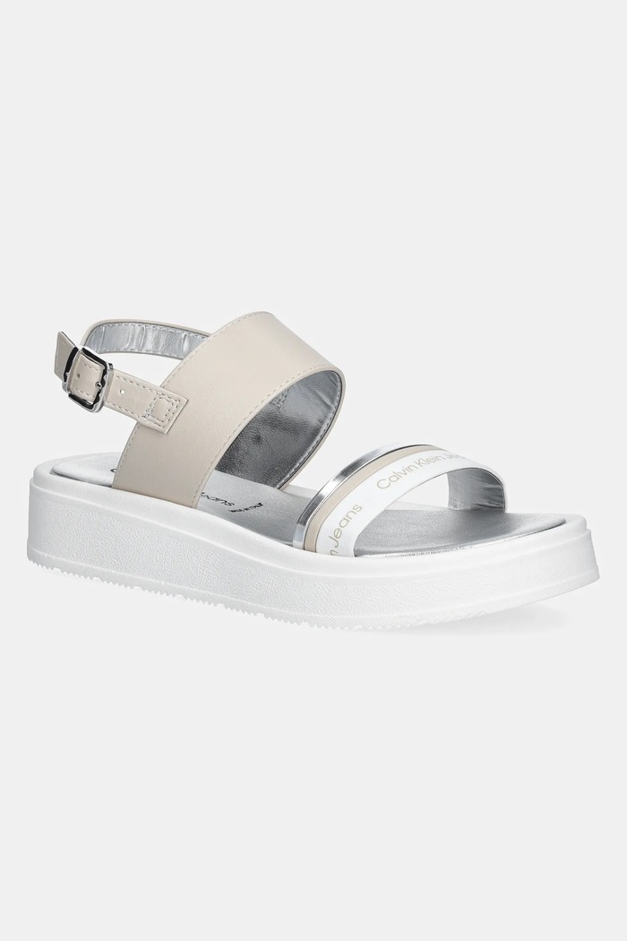 Παιδικά Πέδιλα Calvin Klein Jeans μπεζ V4A2.82053.35.39